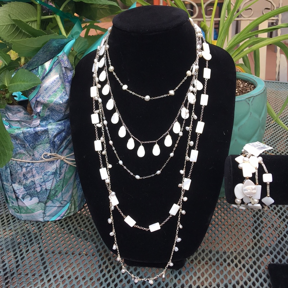 Talbots multi strand necklace and bracelet